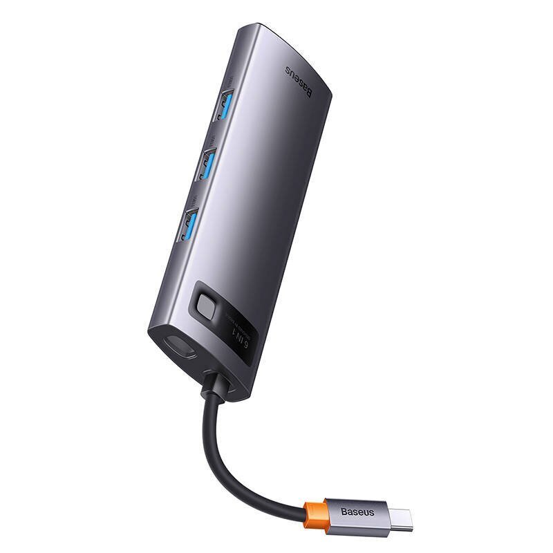 Hub 6in1 Baseus StarJoy Series, USB-C to 3x USB 3.0 + HDMI + USB-C PD + RJ45 цена и информация | USB jagajad, adapterid | kaup24.ee