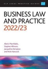 Business Law and Practice 2022/2023: Legal Practice Course Guides (LPC) Revised edition hind ja info | Majandusalased raamatud | kaup24.ee