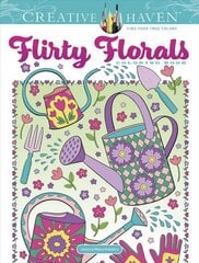 Creative Haven Flirty Florals Coloring Book hind ja info | Väikelaste raamatud | kaup24.ee