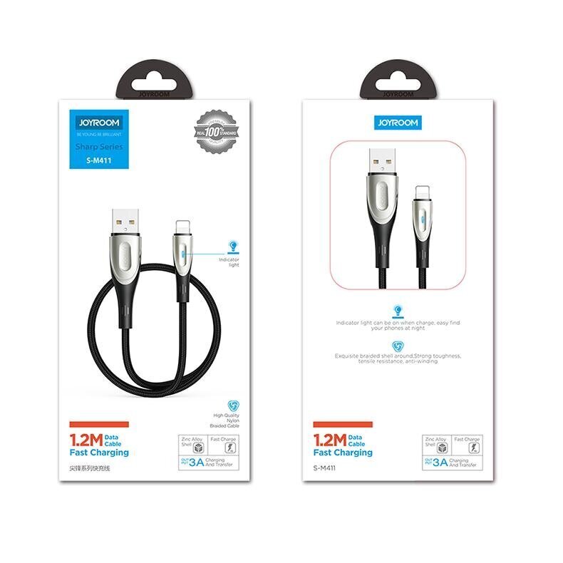 Joyroom Sharp Series USB-A - Lightning 3A 1.2m (S-M411) цена и информация | Mobiiltelefonide kaablid | kaup24.ee