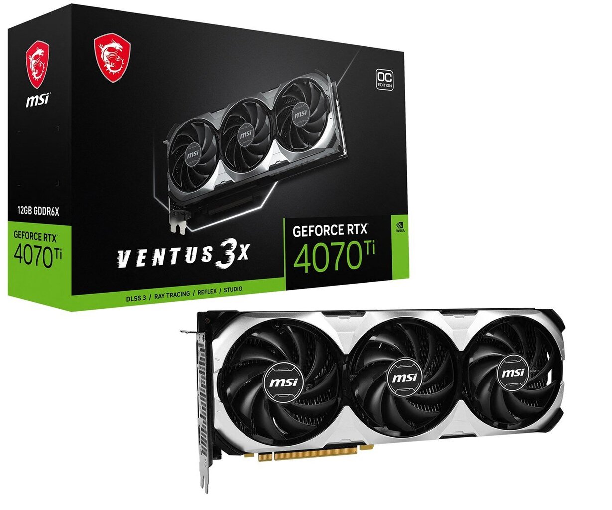 MSI GeForce RTX 4070 Ti VENTUS 3X 12G OC цена и информация | Videokaardid (GPU) | kaup24.ee