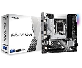 ASRock B760M Pro RS/D4 WIFI, Micro ATX, LGA1700, DDR4 hind ja info | Asrock Arvutid ja IT- tehnika | kaup24.ee