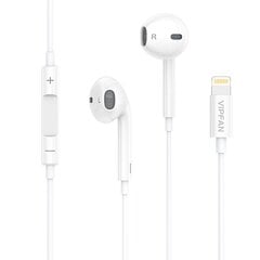 Vipfan M13 wired in-ear headphones (white) цена и информация | Наушники | kaup24.ee