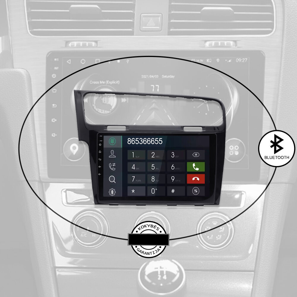 Androidi multimeediatahvelarvuti 10-tolline autostereo USB/WiFi/GPS/Bluetooth, Volswagen Golf 7 2011–21 hind ja info | Autoraadiod, multimeedia | kaup24.ee