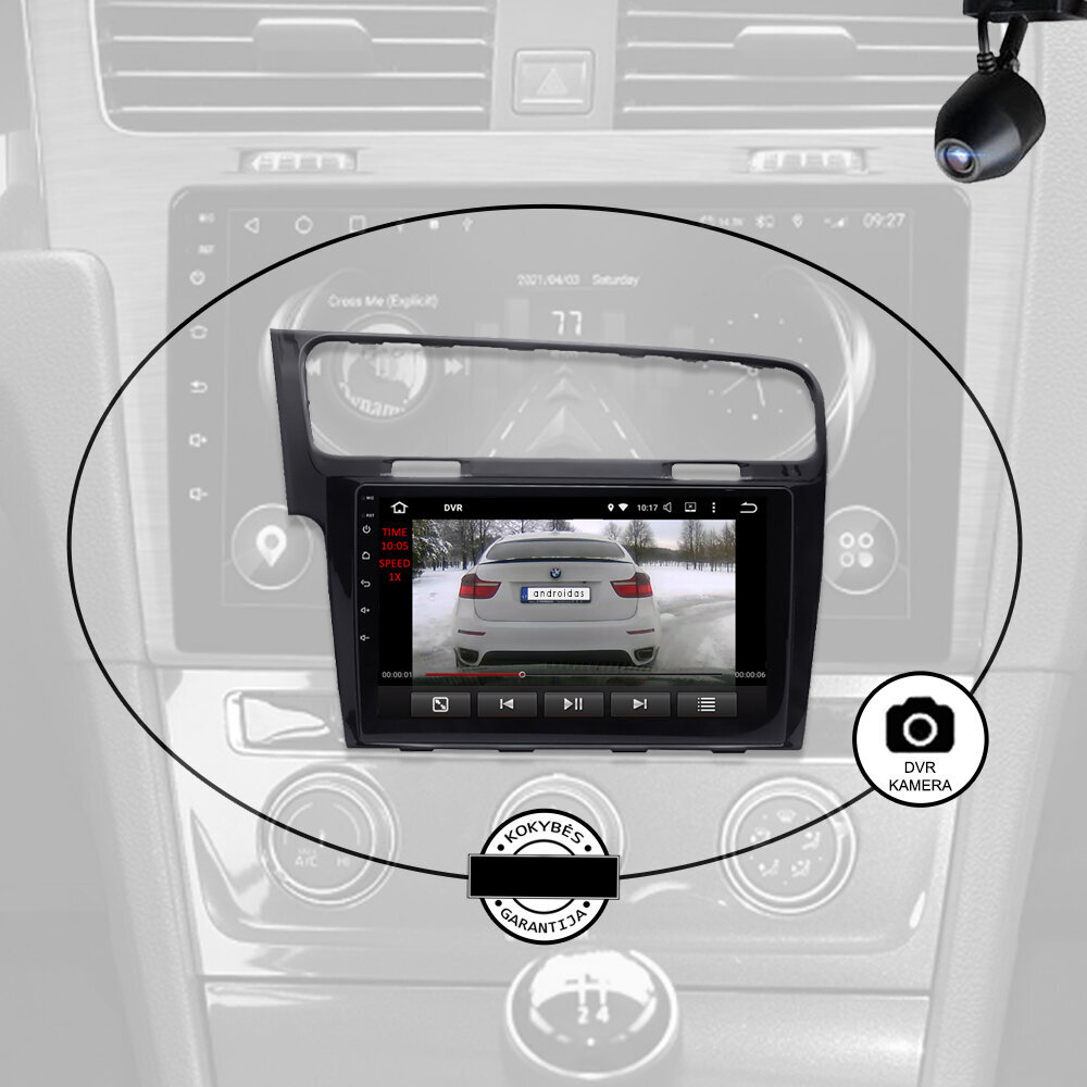 Androidi multimeediatahvelarvuti 10-tolline autostereo USB/WiFi/GPS/Bluetooth, Volswagen Golf 7 2011–21 hind ja info | Autoraadiod, multimeedia | kaup24.ee