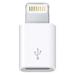 Micro USB - Lightning adapter iPhone'ile valge 0007 цена и информация | Адаптеры и USB-hub | kaup24.ee