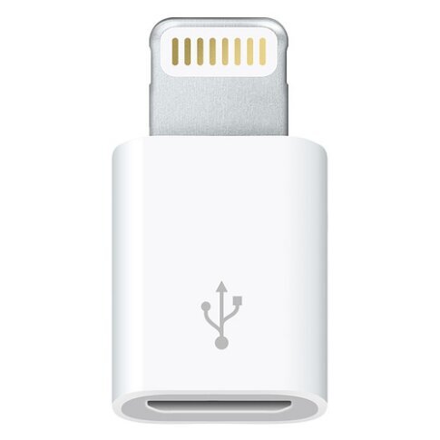 Micro USB - Lightning adapter iPhone'ile valge 0007 hind ja info | USB jagajad, adapterid | kaup24.ee