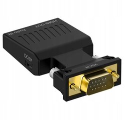 CO2 arvuti adapter, VGA D-SUB HDMI konverter, heliga 0109 hind ja info | USB jagajad, adapterid | kaup24.ee