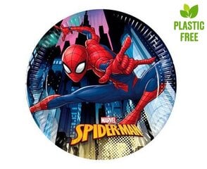 Одноразовые бумажные тарелки 19.5 см, 8 шт "Spiderman Team Up" 93486 цена и информация | Праздничная одноразовая посуда | kaup24.ee