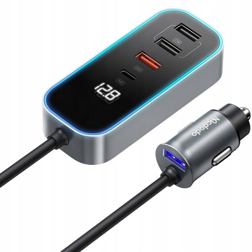 Mcdodo autolaadija, USB-C väljund PD 107W LED ekraaniga цена и информация | Turvasüsteemid ja 12V seadmed | kaup24.ee