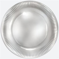 Одноразовые бумажные тарелки 22.7 см, 8 шт, серый (729569) 9569 цена и информация | Праздничная одноразовая посуда | kaup24.ee