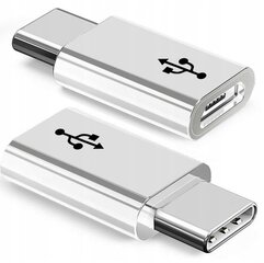 Адаптерный коннектор micro usb - usb-c 3.1 type-c цена и информация | Адаптеры и USB-hub | kaup24.ee