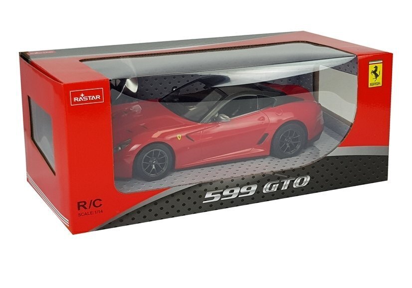 Auto Ferrari 599 GTO Rastar koos kaugjuhtimispuldiga 1:14, punane hind ja info | Poiste mänguasjad | kaup24.ee