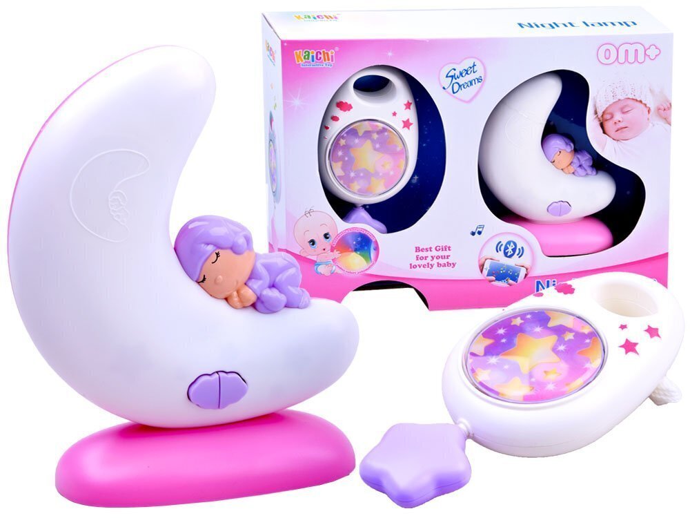 2in1 muusikakast + öövalgusti Bluetoothiga, roosa цена и информация | Imikute mänguasjad | kaup24.ee