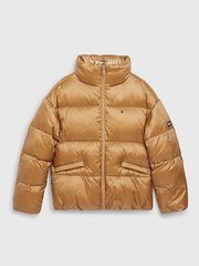 Jope tüdrukutele Tommy Hilfiger Boxy Shiny Puffer Khaki, pruun hind ja info | Tüdrukute joped ja mantlid | kaup24.ee