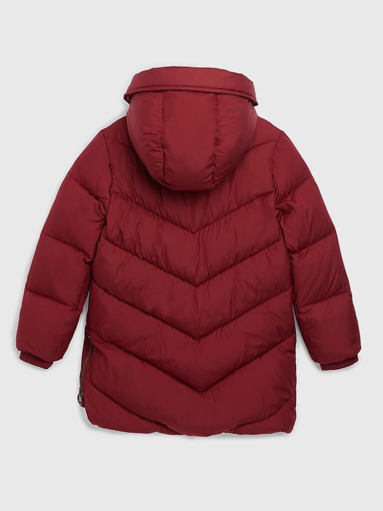 Jope tüdrukutele Tommy Hilfiger Chevron Teddy Lined Puffer Red, punane hind ja info | Tüdrukute joped ja mantlid | kaup24.ee