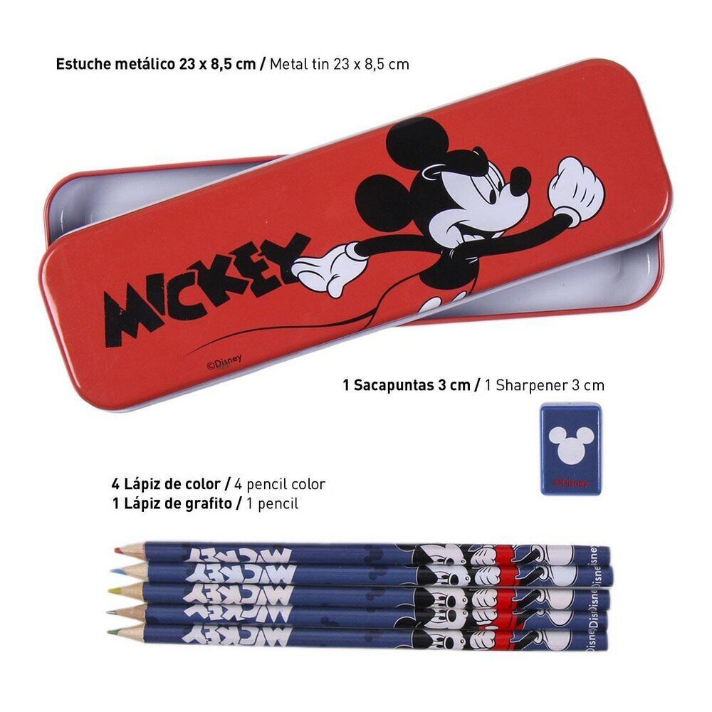 Kirjatarvete komplekt Mickey Mouse 16-osaline hind ja info | Kirjatarbed | kaup24.ee