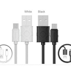 USB juhe Baseus Yaven Lightning Cable CAMUN-02, Micro USB, 1 m pikk, valge hind ja info | Mobiiltelefonide kaablid | kaup24.ee