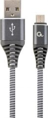 Кабель USB Gembird USB-A - microUSB (CC-USB2B-AMmBM-2M-WB2) 2 м Серый цена и информация | Кабели и провода | kaup24.ee
