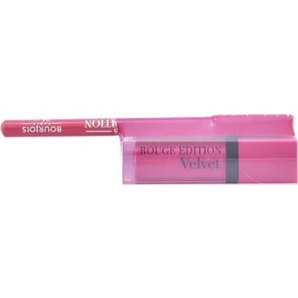 Huulepulk ja huulepliiats Bourjois rouge edition velvet 06 pink pong hind ja info | Huulepulgad, -läiked, -palsamid, vaseliin | kaup24.ee