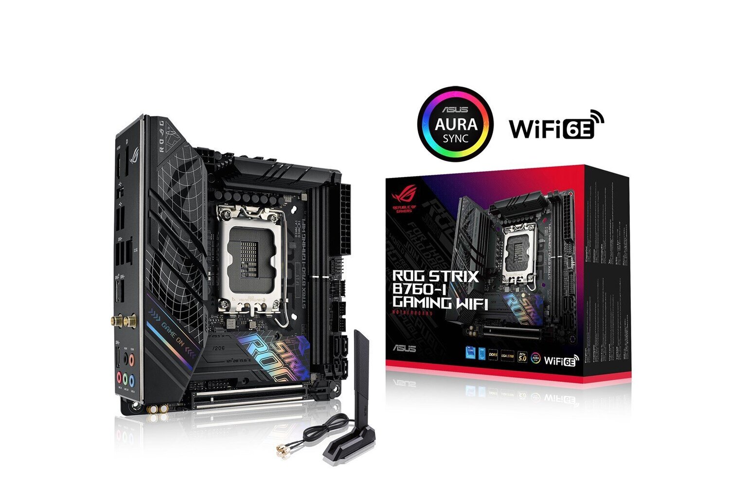 Asus ROG STRIX B760-I GAMING WIFI, Mini ITX, LGA1700, DDR5 hind ja info | Emaplaadid | kaup24.ee