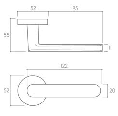 Ukselingi komplekt Corona Icona R koos WC-nupp цена и информация | Дверные ручки | kaup24.ee