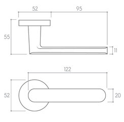 Ukselingi komplekt Corona Icona R koos WC-nupp hind ja info | Ukselingid | kaup24.ee