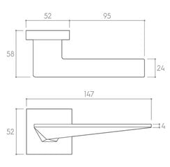 Ukselingi komplekt Corona Blade Q PZ südamikukattega цена и информация | Дверные ручки | kaup24.ee