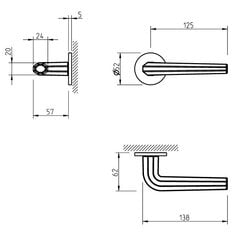 Ukselingi komplekt Tupai 4160 R5S hind ja info | Ukselingid | kaup24.ee