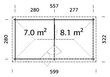 Aiapaviljon Melanie 7,0 + 8,1 m² цена и информация | Kuurid ja aiamajad | kaup24.ee