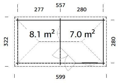 Aiapaviljon Melanie 7,0 + 8,1 m² pruuni puidukaitsega цена и информация | Kuurid ja aiamajad | kaup24.ee