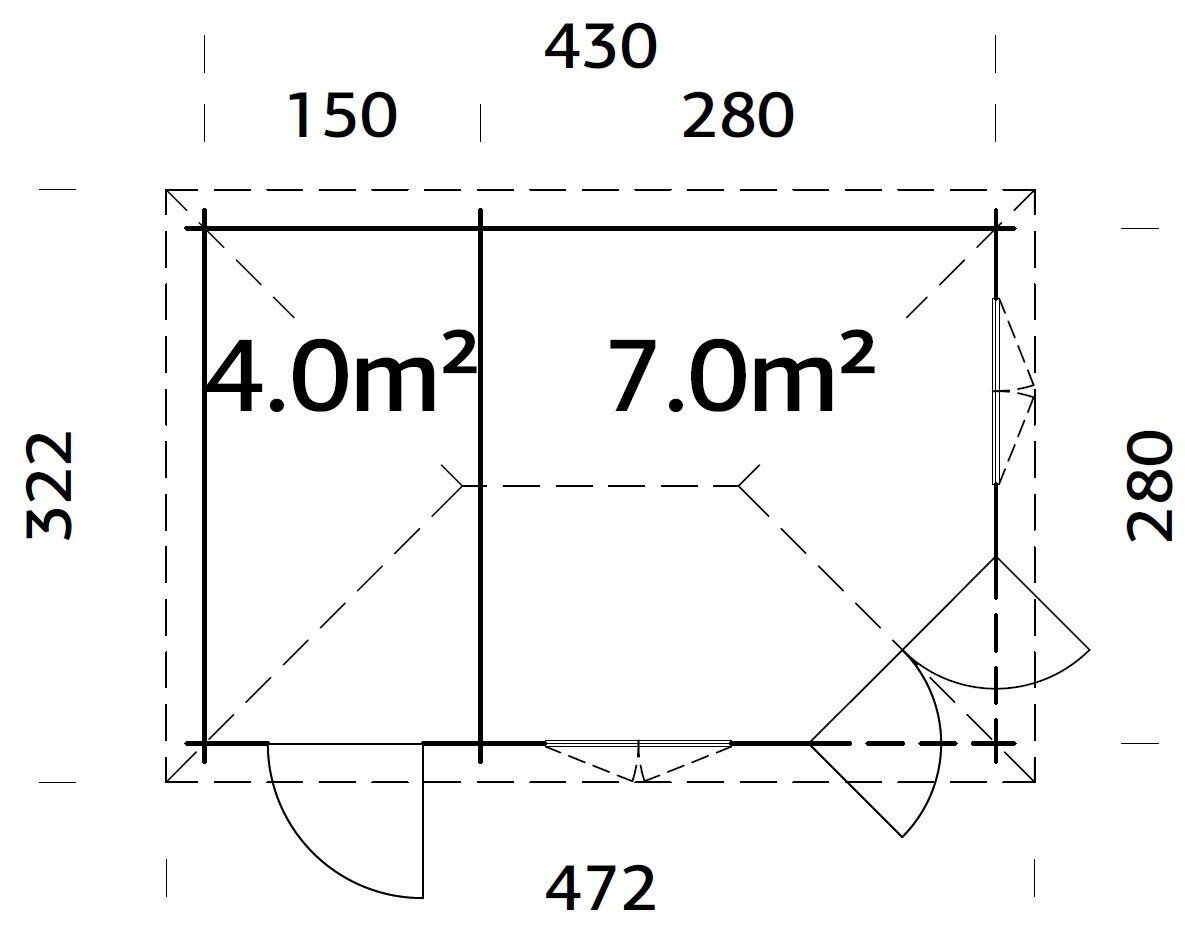 Aiapaviljon Melanie 11,0 m² kuuriga ja pruuni puidukaitsega hind ja info | Kuurid ja aiamajad | kaup24.ee