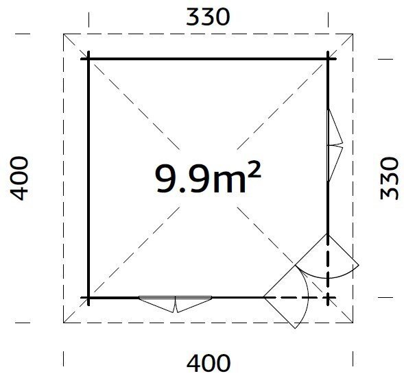 Aiapaviljon Melanie 9,9 m² hind ja info | Kuurid ja aiamajad | kaup24.ee