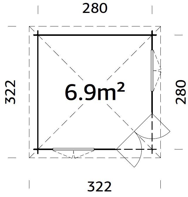 Aiapaviljon Melanie 6,9 m² hind ja info | Kuurid ja aiamajad | kaup24.ee