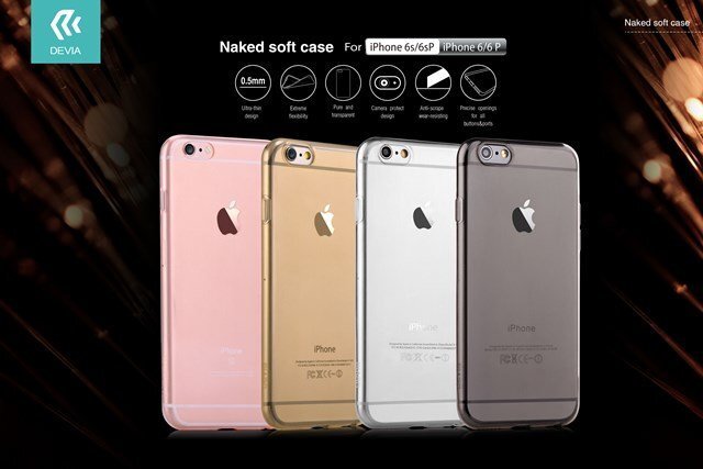 Tagakaaned Devia    Apple    iPhone 6/6s Naked Transparent    Rose Gold hind ja info | Telefoni kaaned, ümbrised | kaup24.ee