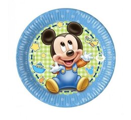 Papptaldrikud "Mickey Baby" 20cm/8tk 84345 hind ja info | Ühekordsed nõud | kaup24.ee