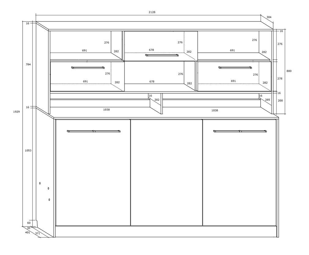 Riiul voodile Roger, valge/hall hind ja info | Lastetoa riiulid | kaup24.ee