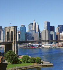 Фотообои - Нью-Йорк и Бруклинский мост 225х250 см цена и информация | Фотообои | kaup24.ee