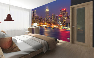 Fototapeet - Manhattan öösel 225 x 250 cm hind ja info | Fototapeedid | kaup24.ee