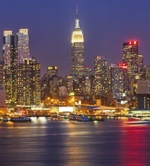 Fototapeet - Manhattan öösel 225 x 250 cm hind ja info | Fototapeedid | kaup24.ee