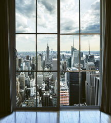 Фотообои - Вид на Манхэттен 225х250 см цена и информация | Фотообои | kaup24.ee
