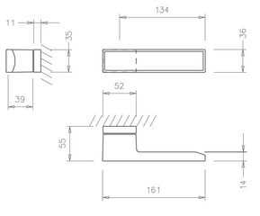 Ukselingi komplekt Tupai 3084 RT koos WC-nupp цена и информация | Дверные ручки | kaup24.ee