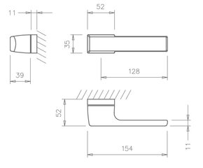 Ukselingi komplekt Tupai 3099 RT koos WC-nupp цена и информация | Дверные ручки | kaup24.ee