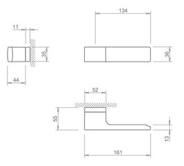 Ukselingi komplekt Tupai 4084 RT koos WC-nupp цена и информация | Дверные ручки | kaup24.ee