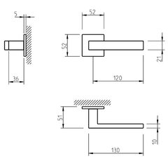 Ukselingi komplekt Tupai 2275 Q5S koos WC-nupp цена и информация | Дверные ручки | kaup24.ee