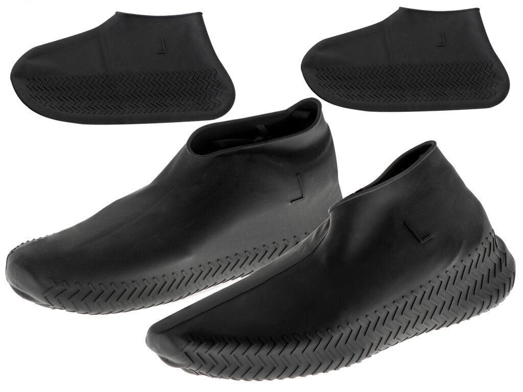 Veekindlad jalatsikaitsed Wellingtons, L, must, 39-44 suurus цена и информация | Rõivaste ja jalatsite hooldus | kaup24.ee