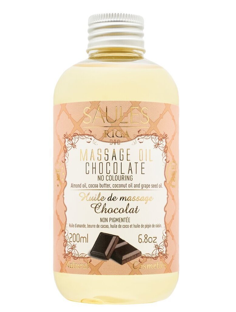 Massaažiõli CHOCOLATE Saules Fabrika 200 ml hind ja info | Massaažiõlid | kaup24.ee