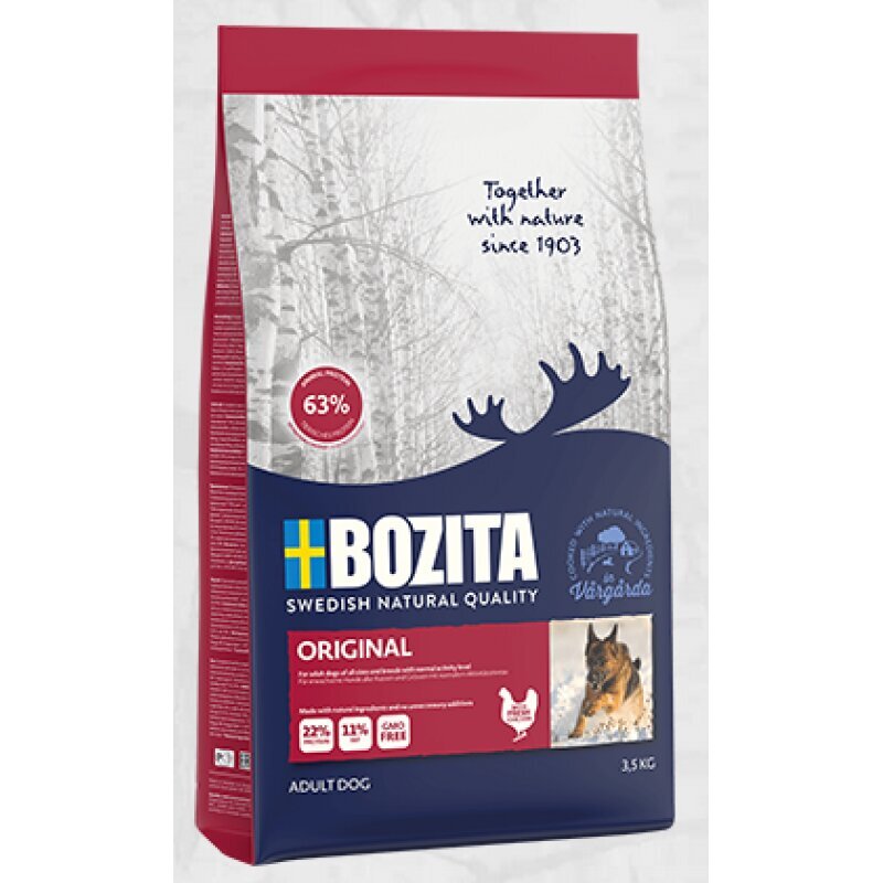 Bozita Dog Original, 3,5kg - kuivtoit kanaga täiskasvanud koertele, Z 020027 цена и информация | Kuivtoit koertele | kaup24.ee