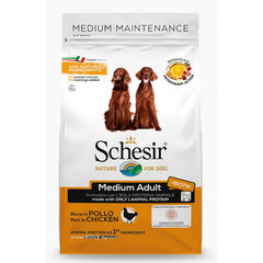 SCHESIR Medium Adult Chicken, 3kg - kuivtoit kanaga keskmise suurusega täiskasvanud koertele, Z 020020 hind ja info | Kuivtoit koertele | kaup24.ee