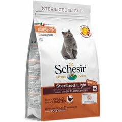 Сухой корм с курицей Schesir Sterilized & Light Chicken для стерилизованных кошек и кошек с избыточным весом, Z 010004, 10 кг цена и информация | Сухой корм для кошек | kaup24.ee